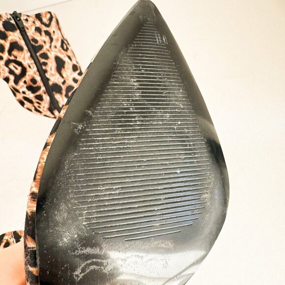 Versace jeans Couture Animal Print Sock Stretch Pointy Toe Boots 41 - Picture 6 of 9